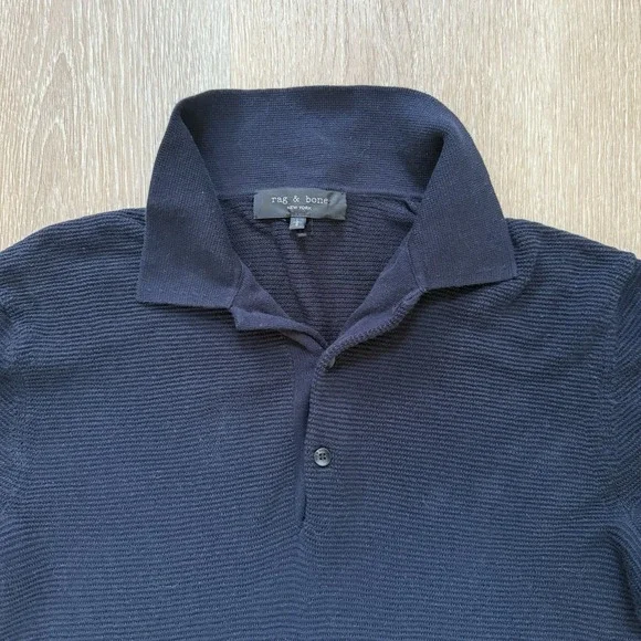 rag & bone Men's Lewis SSlv Crew‎ Neck Top Blue Size Large NWT $198